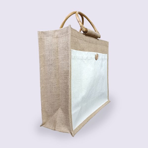 Laminated Jute Cotton Promotion Bag - Image 2